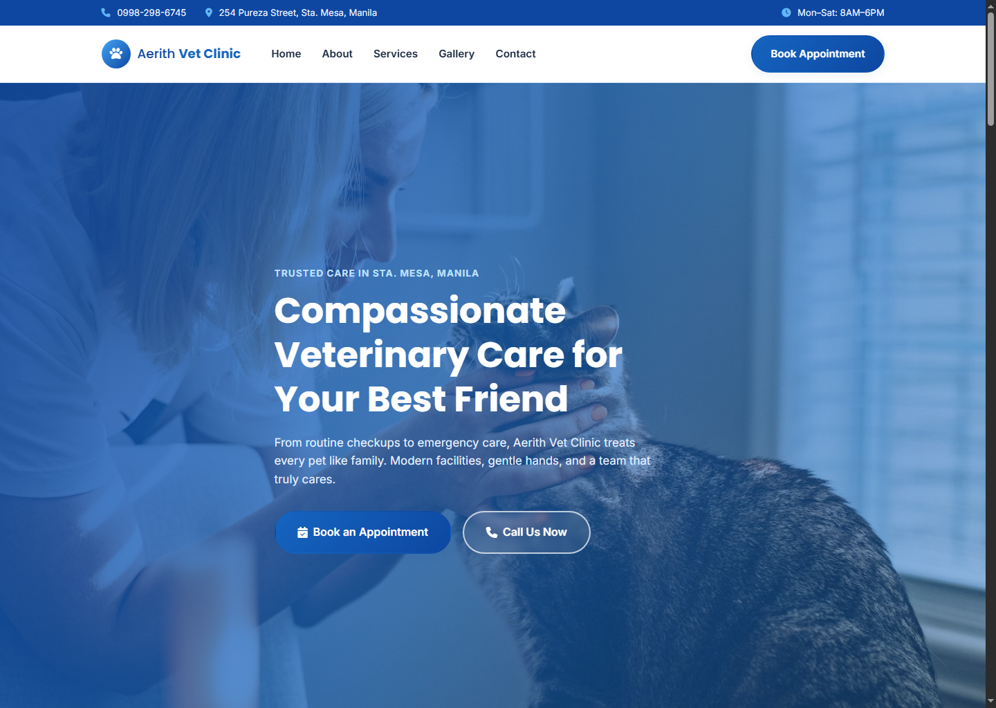 Veterinary clinic website design by Y & Y IT Solutions