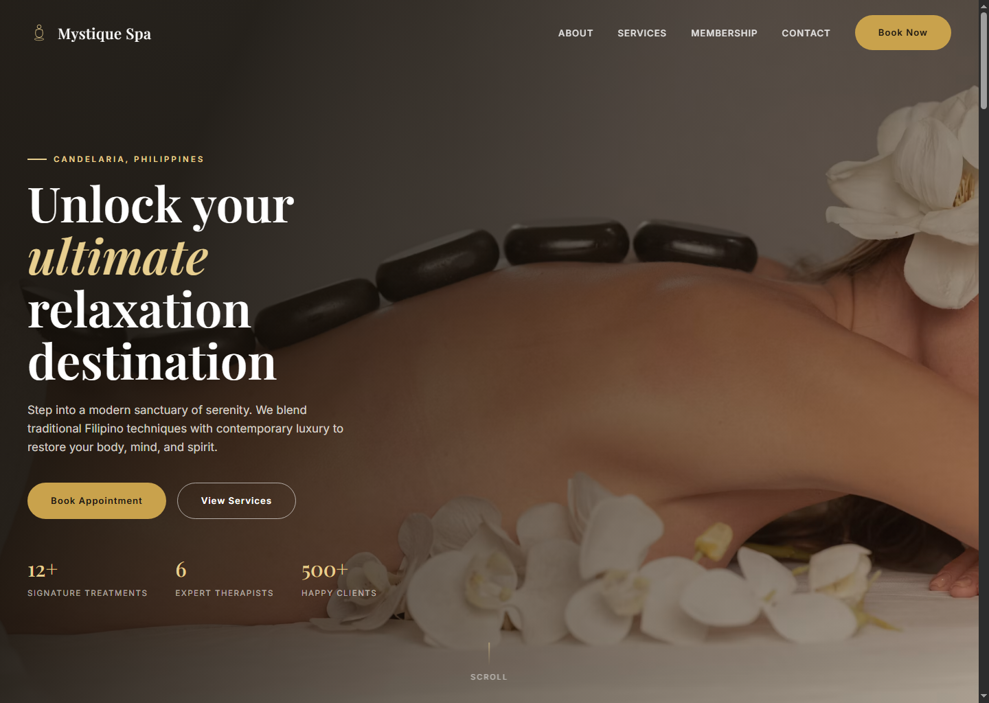 Spa website design by Y & Y IT Solutions